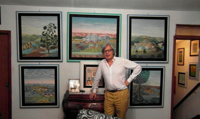 Vittorio Sgarbi a casa del Pittore Alessandro Ciulli